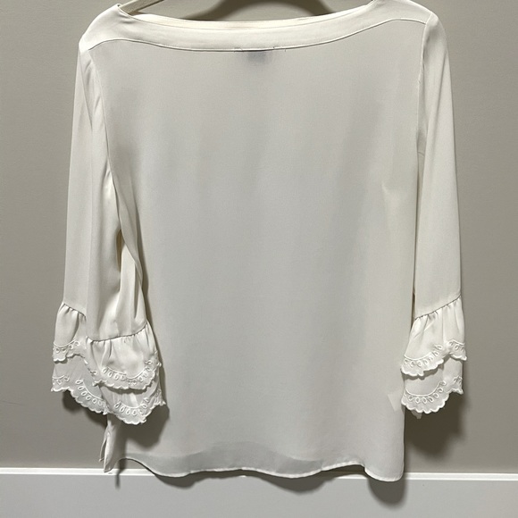 LOFT Dress Top| 3/4 Length Sleeves| w/Lace Detail - Picture 3 of 3